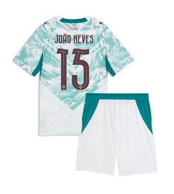 Portugal Joao Neves #15 Bortaställ Barn VM 2026 Kortärmad (+ Korta byxor)